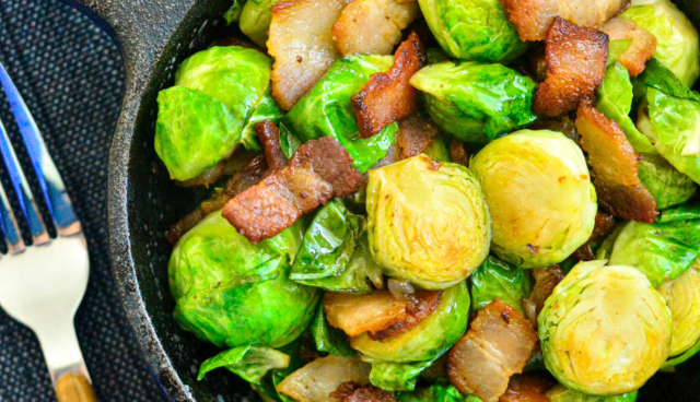 Cheesy, Bacon Brussels Sprout