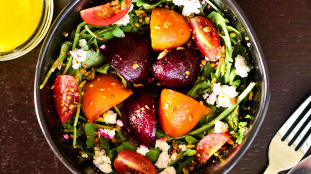 Roasted Beet Salad with Infused Vinaigrette